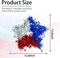 Patriotic Wreath for Front Door, Artificial Pentagram Shape Tinsel Patriotic Star Hanging Wreaths 4th of July Party Crafts